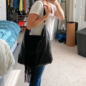 Leather hobo bag